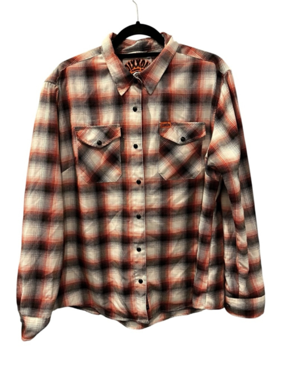 Dixxon Flannel The Eagle Mens 2X Plaid Snap Up Long Sleeve Plaid Shirt Rare
